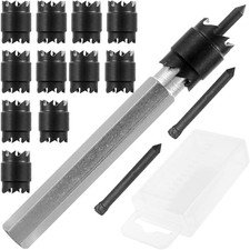 14-Pack Spot Weld Cutter Sets, Double-Sided 3/8" HSS Spot Weld Drill Bits, Hex S