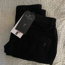 The Perfect Jean NYC Skinny Fit Mens 34x28 Stealth Black Stretch Denim NEW NWT