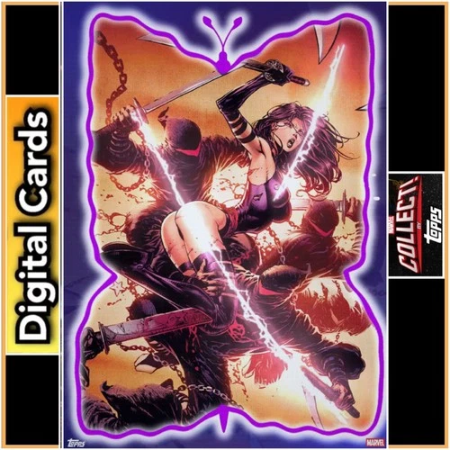 Topps Marvel Collect Psylocke 26 Psylocke #1 Blue Motion Epic