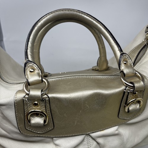 Coach Handbag Medium Ivory Cream Carry Ashley Satchel Shoulder Bag F15447 - Picture 13 of 24