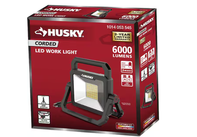 #ad Husky 6000 Lumen LED Portable Corded Work Light $49.90