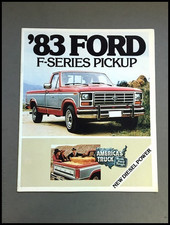 1983 Ford F-series Trucks Pickup Truck F-150 F-250 F-350 Sales Brochure Catalog