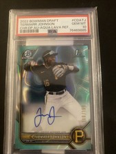 2022 Bowman Draft - Chrome Draft Auto Termarr Johnson Aqua Lava Refractor /199 