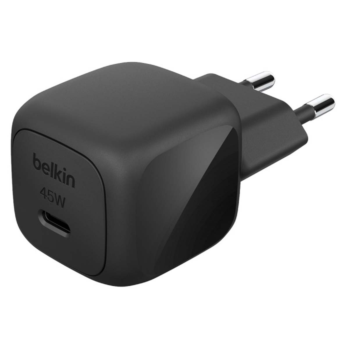 Chargeur USB-C 45W Belkin compact noir avec alimentation Power Delivery 3.1 et PPS pour smartphone