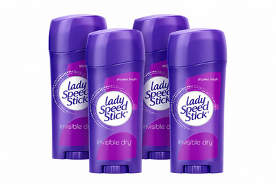 Lady Speed Stick Invisible Dry Shower Fresh Deodorant 4 Pack 24Hr