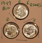 1949 P D S Roosevelt Dimes! BU!  490567