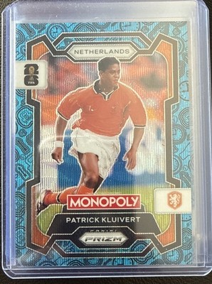 2026 Panini Prizm Monopoly World Cup FIFA Patrick Kluivert #72 Blue Wave Prizm
