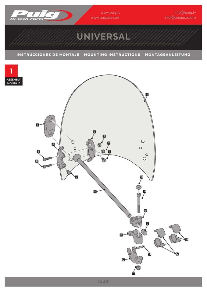 Luz de humo para parabrisas Puig Halcyon para Kawasaki Zephyr 750 (91-99) Foto 3 de 4