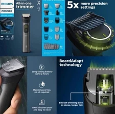 Philips Norelco All In One Trimmer 24 Tools & Accessories Head Face Body Wet Dry