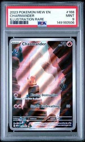 Pokémon Charmander 168/165 Scarlet & Violet 151 Illustration Rare Holo PSA 9