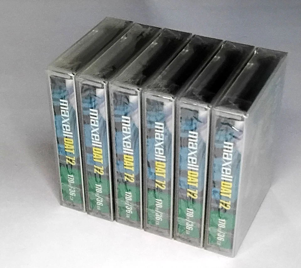 6 Stück DDS-5-Datensicherungskassetten Maxell DAT 72, 170 m, 72/36 GB, unbenutzt - Bild 4 von 4