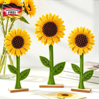 Sunbeauty 3 StüCk Sonnenblume Orange Filz Centerpieces Sonnenblume