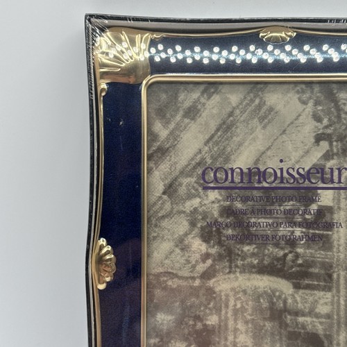 NEW Vintage 5x7 Connoisseur Decorative Photo Frame Blue & Gold Scalloped Edge - Picture 5 of 8