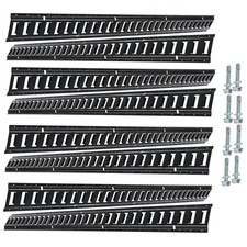 8Pcs 5ft E Track Tie Down Rail Kit Black PC Trailers Motorcycle 2000lbs
