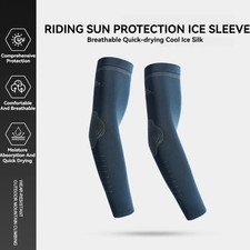 1Pair Ice Silk Arm Sleeves Sun Protection Breathable Cycling Running Fishing Out