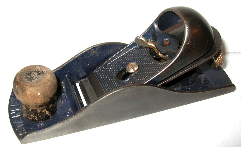 Block Plane, Stanley No. 220 USA – Wood Knob, Sharp Iron