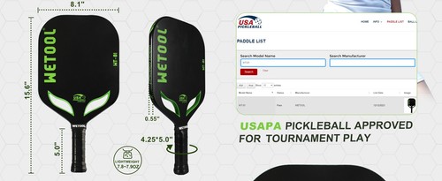 Edgeless Pickleball Paddle Carbon Fiber Thermoformed Unibody Textured w/ Cover - Picture 8 of 10