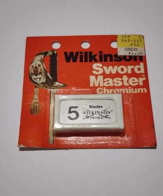 Wilkinson Sword Master Chromium Vintage Stainless Razor Blades 5 Pack Sealed