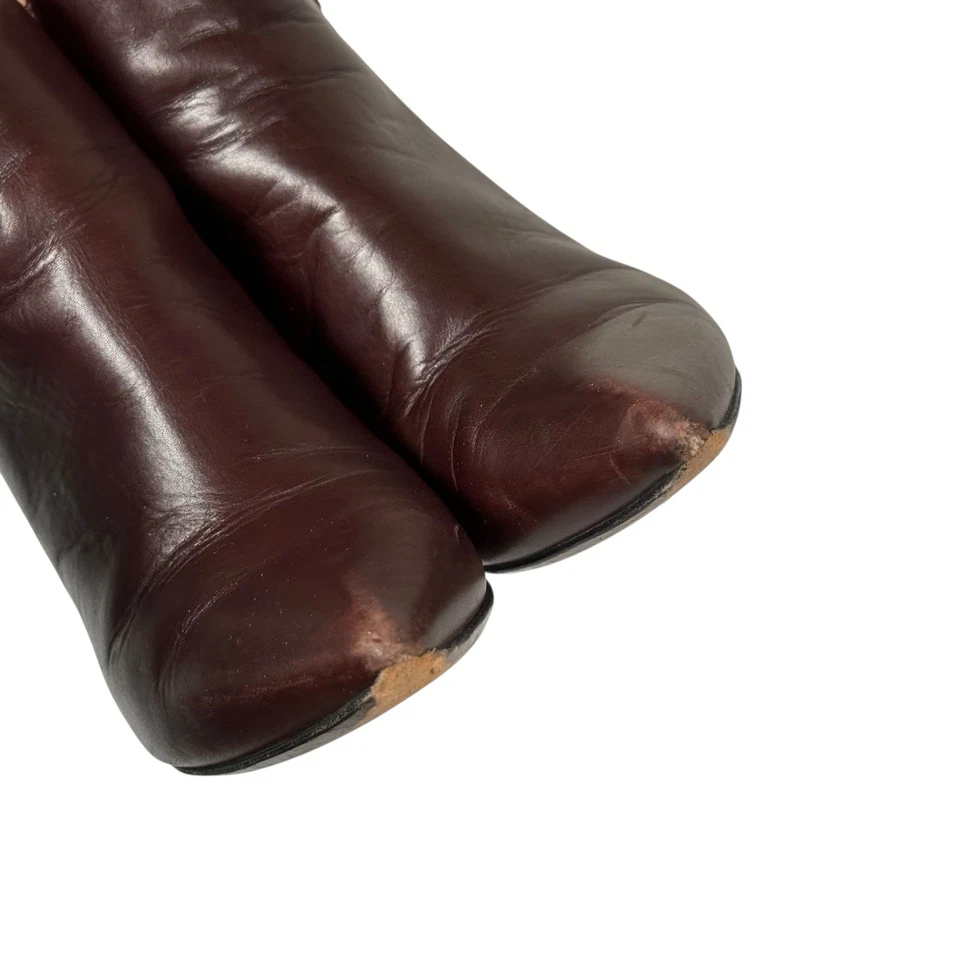 Disfraz National Mujer Talla 37 EUR Marrón Cuero Cremallera Hebilla Botines Foto 3 de 4