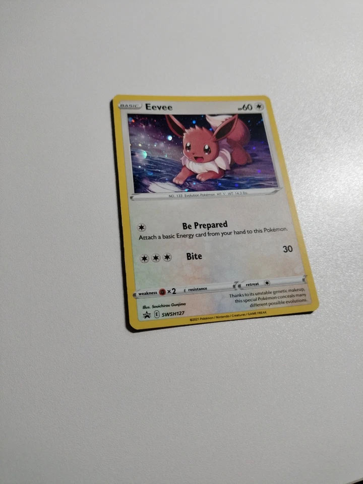 Eevee SWSH127 SWSH: Sword & Shield Promo Cards Holo SWIRL Pokemon LP+++ #1 - Image 4 of 4