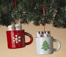 Gerson Marshmallows in Mug Ornament Set 2664910