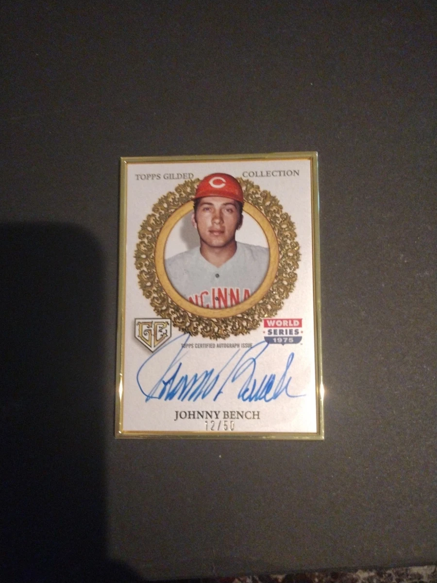 [12シリ]johnny bench auto mlb Topps Major Leagues (MLB) Johnny Bench Autographed Baseball Sports