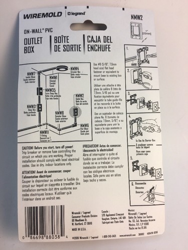 Wiremold NMW2 Single-Gang Switch/Outlet Box - Quantity 5 - Picture 4 of 4