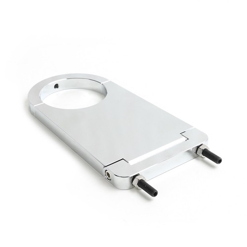 Universal Street Rod 2 1/2" Steering Bracket 5 1/2" Column Drop Polished Chrome - Picture 5 of 6