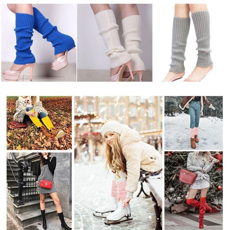 Leg Warmers Legging Socks Knitted Womens Ladies 80s Dance Disco Party Costume AU - image 3 of 4