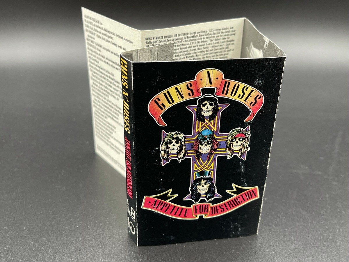 GUNS N' ROSES APPETITE FOR DESTRUCTION CASSETTE TAPE GEFFEN