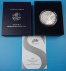 2007-W American Silver Eagle Burnished 1 oz .999 US Mint $1 Coin OGP Box & COA