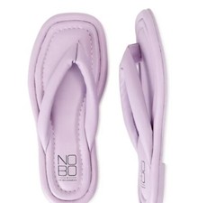 No Boundaries Women  s Puffy Flip Flops, Lavender Size 9
