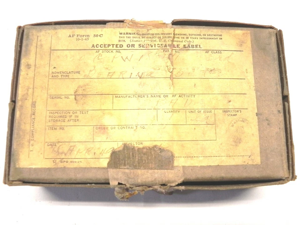 1939-1973 JEEP 134 ДВИГАТЕЛЯ ОСНОВНОЙ ПОДШИПНИК НАБОР РЕДКАЯ NOS ОРИГИНАЛЬНЫЙ WILLYS #GPW-18347  - Изображение 4 из 4