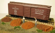 Monroe Models ~ HO Scale Railroad Tie Plate Piles & Spike Buckets (4 Pcs) ~ 2107