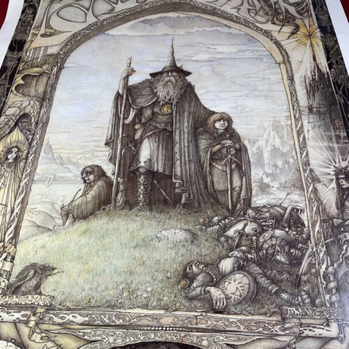 J. Cauty - Herr der Ringe Poster - 36"x24" Zauberer und Genie 1988 Schweiz - Bild 3 von 10