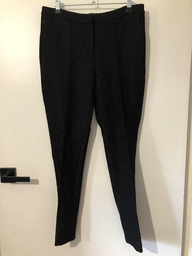 David Lawrence 10 Pants Black Stretch Lace High Waist Skinny Leg Capri Style EUC - Picture 4 of 8