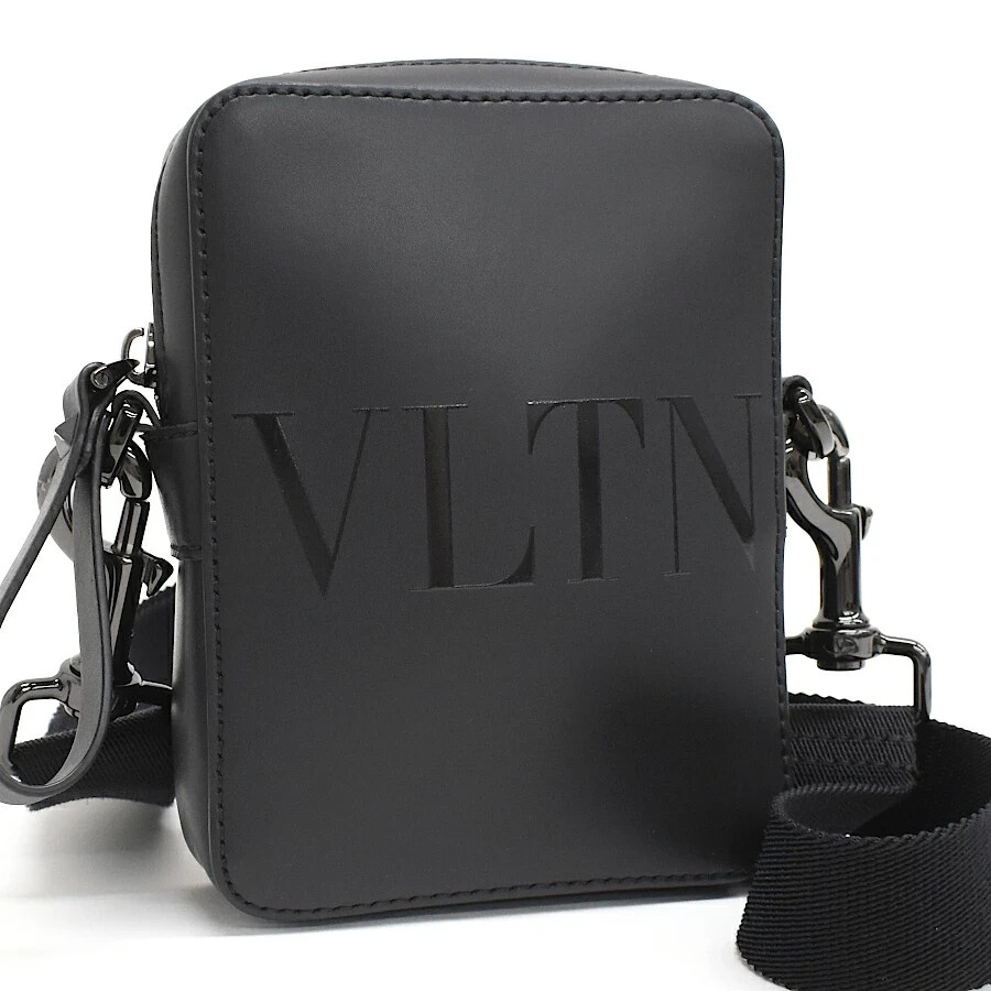 Valentino Garavani VLTN Leather Small Crossbody Bag Black Valentino Garavani VLTN Leather Small Crossbody Bag Black