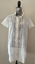 NWOT Vintage Deena Polyester Blend Nightgown Beige Lace Details Women's Size S