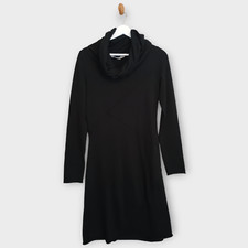 Athleta Dress Women's Small Black Camber Cowl Neck Athleisure Minimalist Sweater