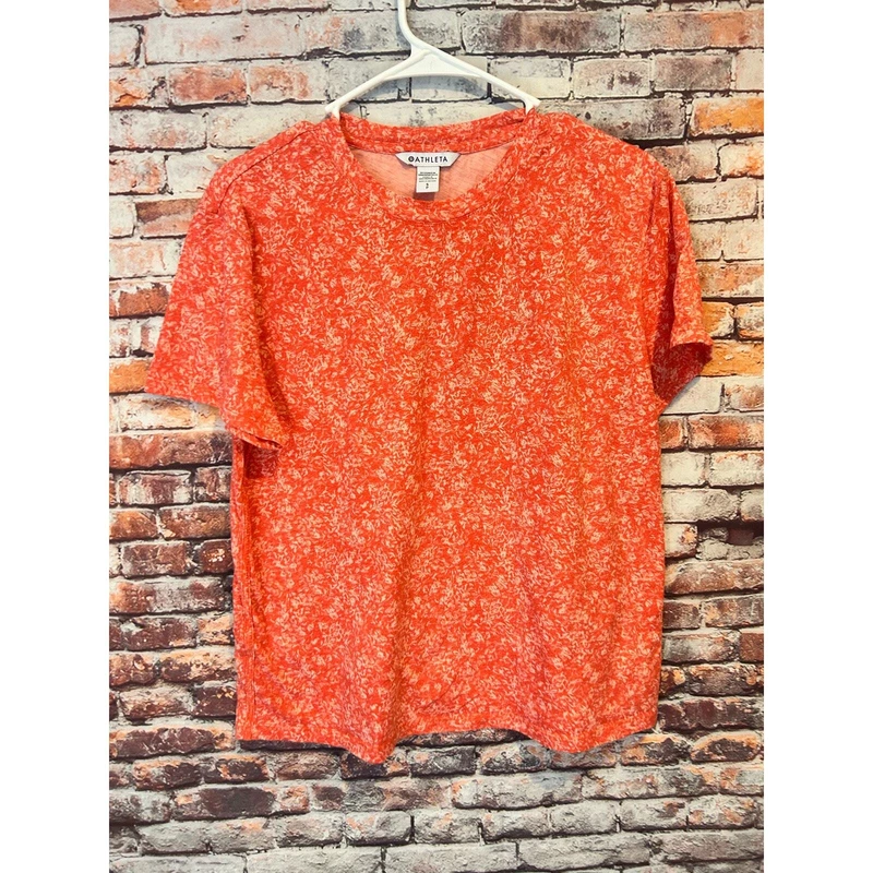 athleta organic daily relaxed short sleeve top shirt