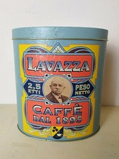 Scatola In Latta Vintage Marca Lavazza 2,5 Etti Peso Netto Caffè dal 1895