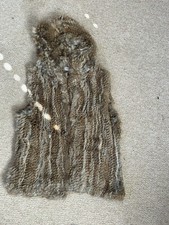 Yves Salomon Lapin Rabbit Fur Hooded Gilet 38