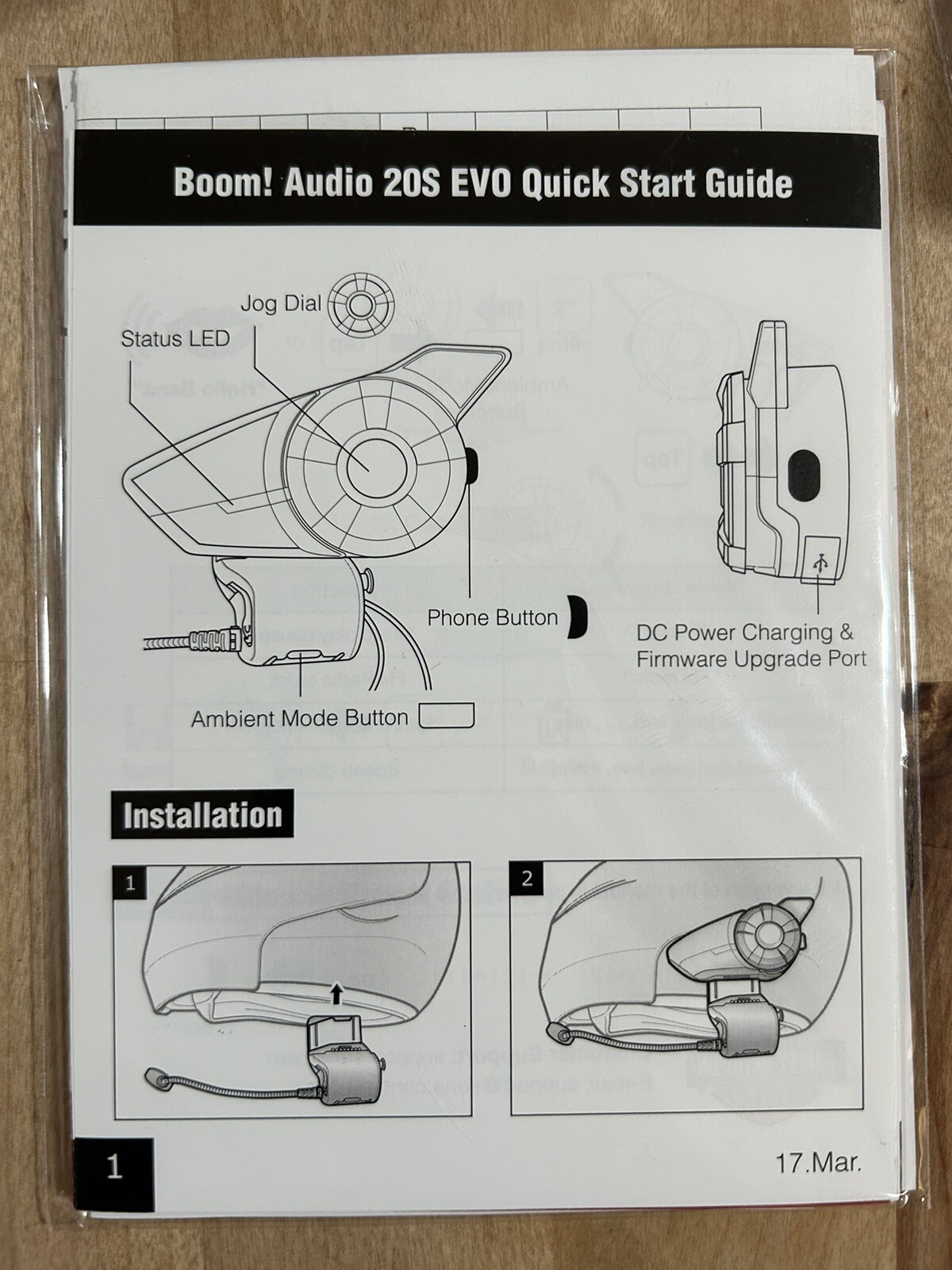 Harley Davidson Boom Audio 20S Bluetooth Helmet Headset 76000736A eBay