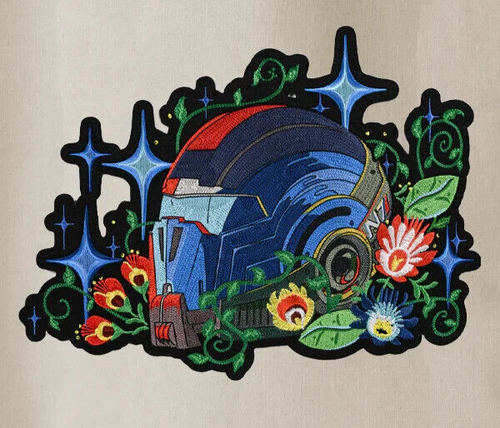 *Limited Edition* Mass Effect N7 Helm Embroidered Chain Stitched Oversized Patch - Picture 8 of 8