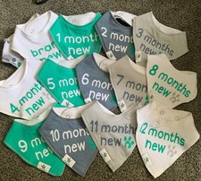 Pezzito Milestone Infant Companion Teddy Bear Bibs New To 12 Months