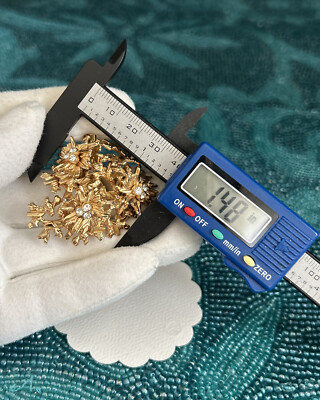 Vtg.signed GROSSE GERMANY 1967 Christian Dior Gold tone Crystal