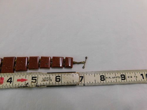 Natural Goldstone Necklace and Bracelet Vintage Set Handcrafted - Picture 7 of 12