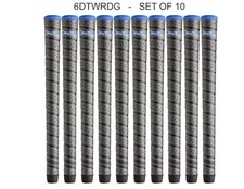  SET 0F 10  Winn MIDSIZE 1/16th Dri-Tac Wrap Grips Dark Grey 6DTWRDG