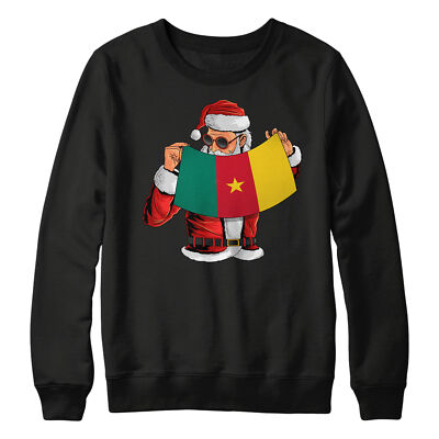 Santa Kamerun Flagge Sweatshirt Fußball Weihnachten Pullover Tag Kinder Welt Suppo...