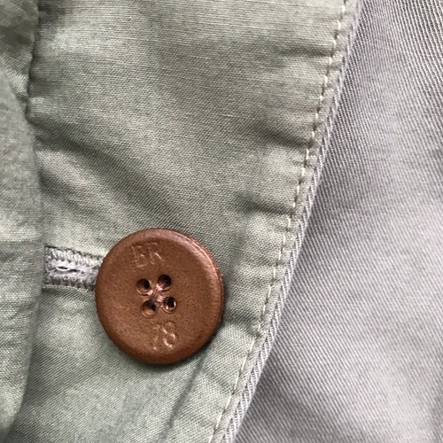 Banana Republic Heritage Jacket 100% Cotton 100% Silk Trim Army Green Military 4 - Picture 6 of 9